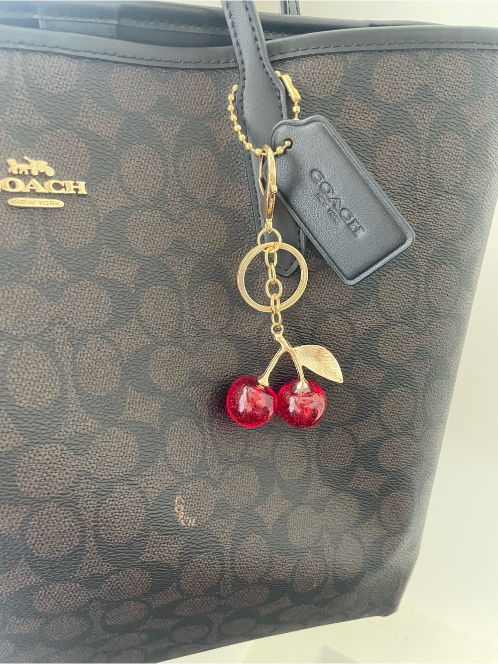Porte-Clé Cerise 🍒 Bijou de Sac Tendance | Cherry Bag Charm Keychain